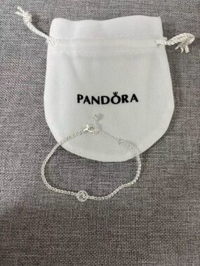Pandora Silver Pavé Circle Bracelet - Silver